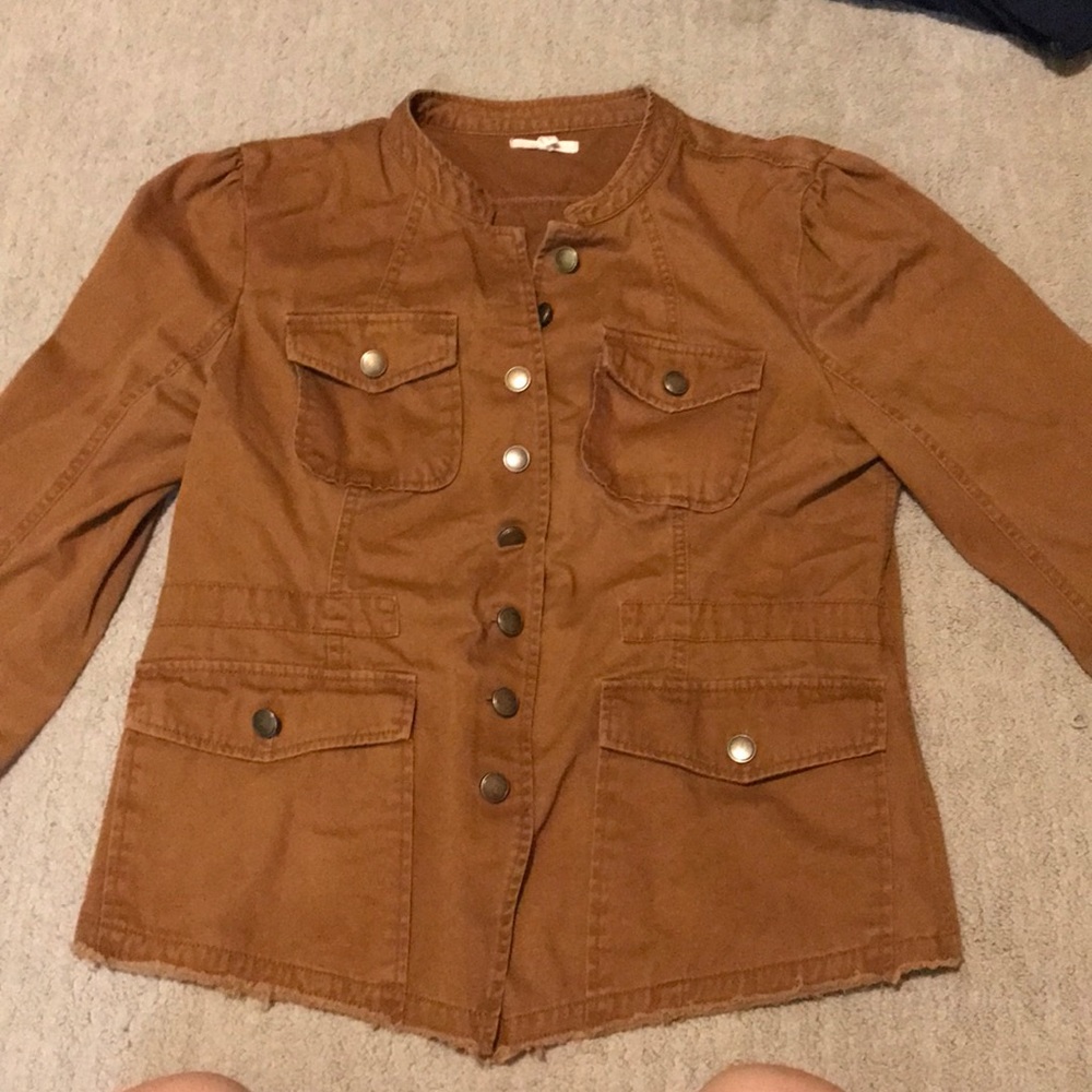 Brand new brown button jacket